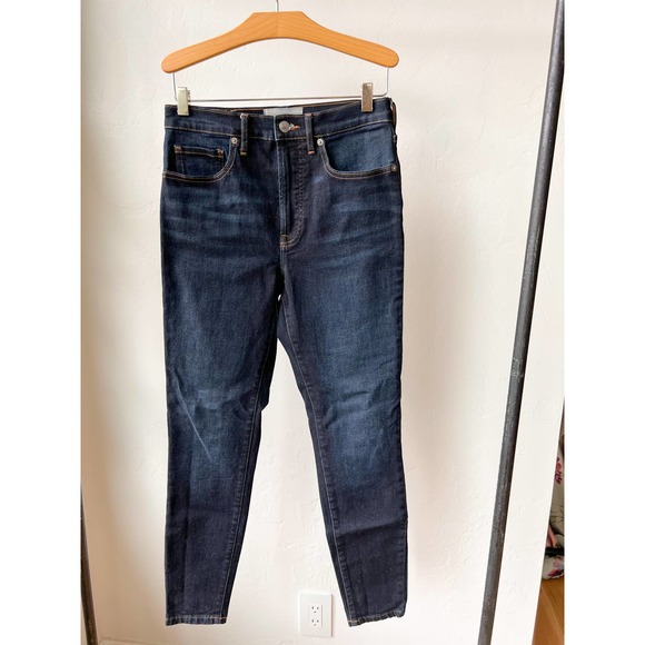 EVERLANE Women's Dark Wash Five Pocket The High Rise Skinny Jeans size 27R - Picture 1 of 6